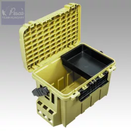 Meiho Bucket Mouth BM-9000 műanyag horgász láda Khaki