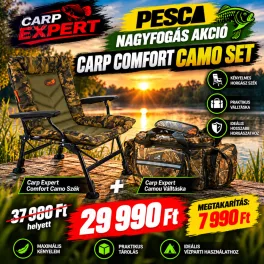   PESCA Nagyfogás Akció Carp Expert Comfort Camo szék Camou válltáskával