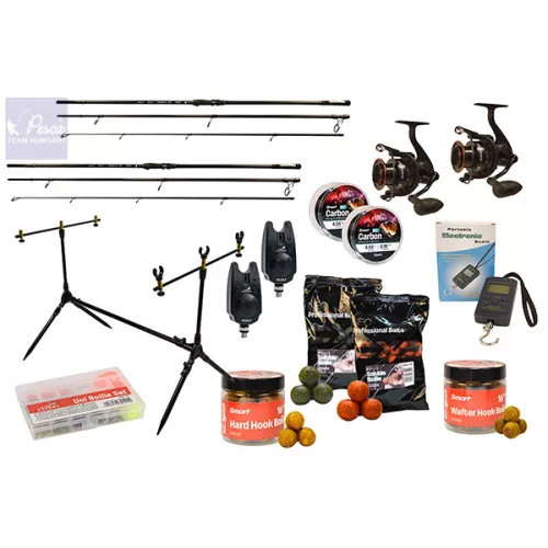 CARP EXPERT MAX2 360 DUPLA BOJLIS SZETT RODPODDAL, KAPÁSJELZŐVEL ÉS CSALIKKAL