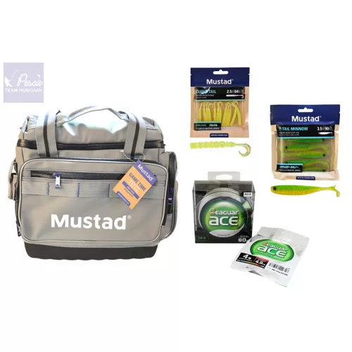 MUSTAD VIZHATLAN PROFI PERGETŐTÁSKA AJÁNDÉK CSALIVÁLOGATÁSSAL és FLUOROCARBONNAL