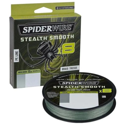 Spiderwire Stealth Smooth x8 PE-Braid 300 m Moss Green Fonott Zsinór