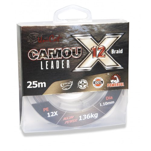 Uni Cat Camou 12 X  Leader Előke Zsinór 25m 0,80mm 89kg