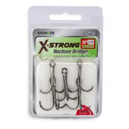 Saenger X-Strong Black Nickel Hármas Horog 5db/csomag