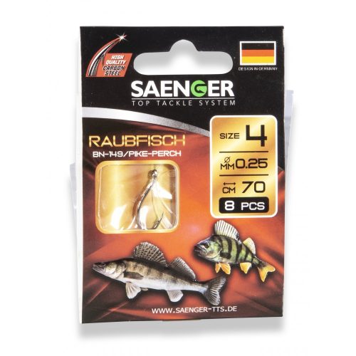 Saenger Előkötött Raubfisch BN-149 Horog