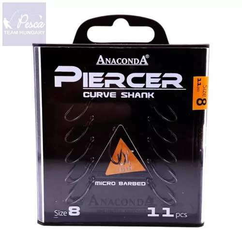 Anaconda Piercer Curve Shank Micro Szakállas Horog 8-as