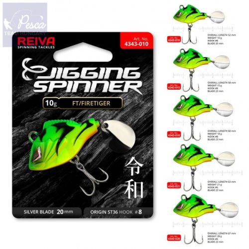 Reiva Jigging Spinner Fire Tiger