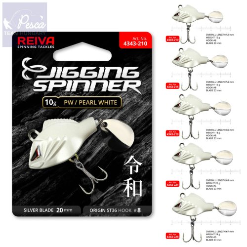 Reiva Jigging Spinner Pearl White