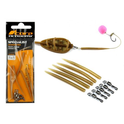 Carp Academy Specialist Előkerögzítő Gyorskapocs szilikoncsővel XL