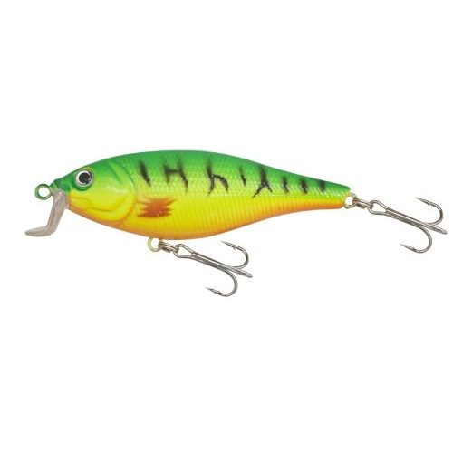 Kamasaki Wobbler Flat Shad Zöld Hát, Sárga Has