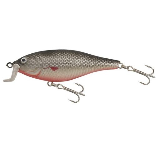 Kamasaki Wobbler Flat Shad Ezüst Hát, Piros Has