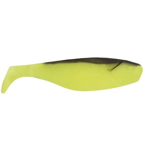 Mann's Shad Gumihal 6cm Fluo Sárga, Fekete Háttal 10db/csomag