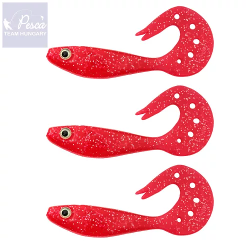 Nevis Twister Shad Vantage 9cm /Japanese red/ 3db/csomag