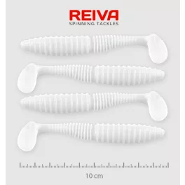 REIVA Zander Power Shad 10cm 4db/csomag /Fehér/