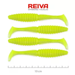 Reiva Zander Power Shad 10cm 4db/csomag (citromsárga)