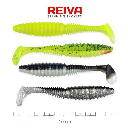 REIVA Zander Power Shad 10cm 4db/csomag 4-szín