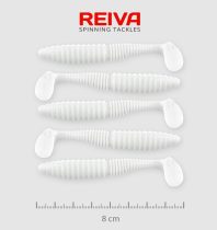 REIVA Zander Power Shad 8cm 5db/csomag /Fehér/