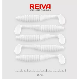 REIVA Zander Power Shad 8cm 5db/csomag /Fehér/