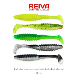 REIVA Zander Power Shad 8cm 5db/csomag 4-szín