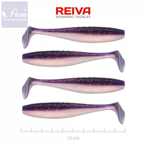 Reiva Flat Minnow Shad 10cm 4db/cs (Purple Pearl)