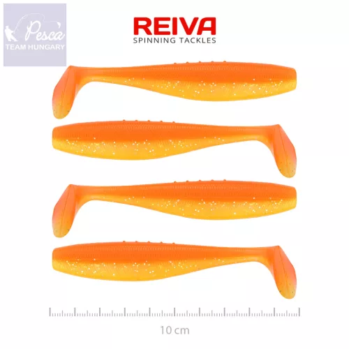 Reiva Flat Minnow Shad 10cm 4db/cs (Shiny Orange)