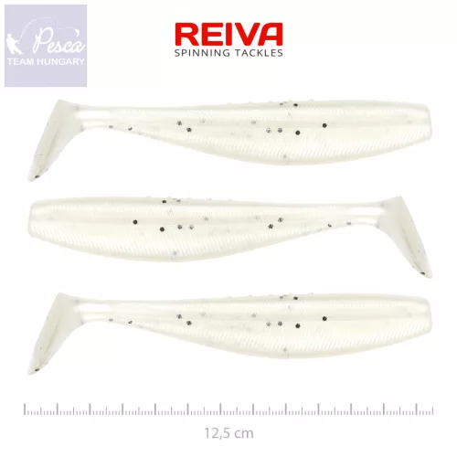 Reiva Flat Minnow shad 12,5cm 3db/cs (Pearl Dot)
