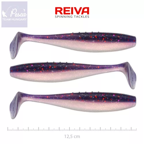 Reiva Flat Minnow shad 12,5cm 3db/cs (Purple Pearl)