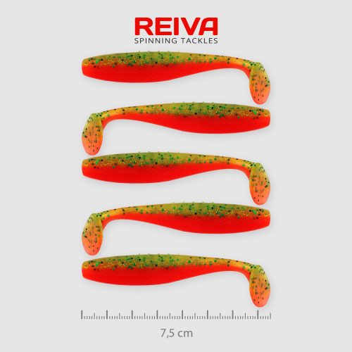 REIVA Flat Minnow Shad 7,5cm 5 db/csomag