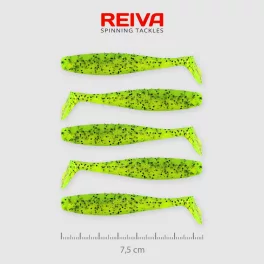 REIVA Flat Minnow Shad 7,5cm 5 db/csomag