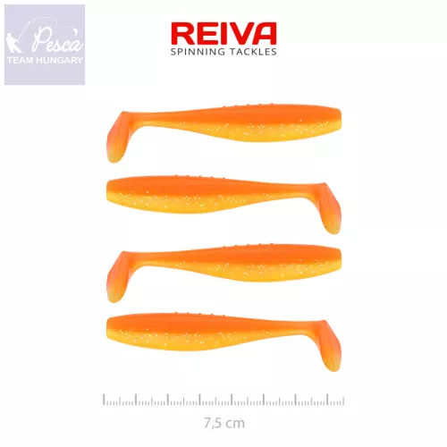 Reiva Flat Minnow shad 7,5cm 4db/cs (Shiny Orange)