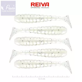 Reiva Stream Shad 12.5cm Pearl White Dots 5db/csomag