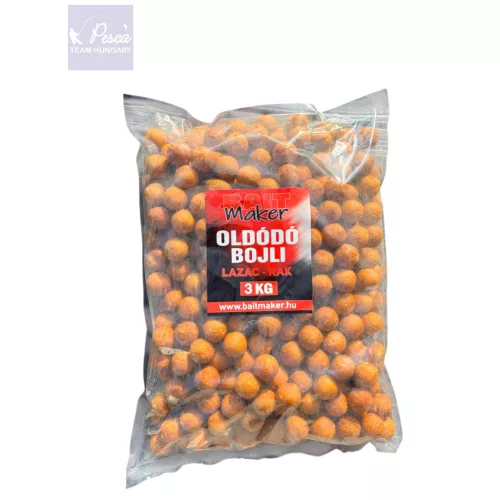BAIT MAKER Oldódó bojli 24 mm Lazac & Rák 3 kg