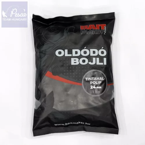 BAIT MAKER Oldódó bojli 24 mm Tintahal Polip 1 kg