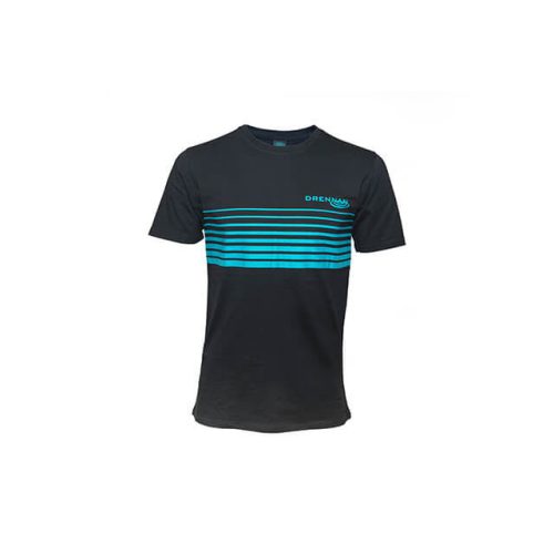 Drennan T-Shirt Black Aqua Polo 