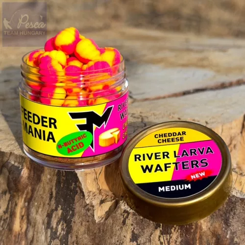 Feedermánia River Larva Wafters Cheddar Cheese - Medium 30gr