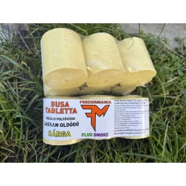   Feedermánia Fluo Smoke Busa Tabletta Sárga Ideális Folóvízre Lassan Oldódó 230gr