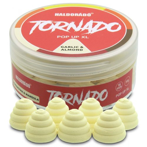 Haldorádó TORNADO Pop Up XL 15 mm - Fokhagyma & Mandula 30gr