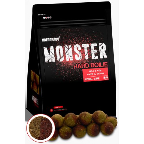 HALDORÁDÓ MONSTER Hard Boilie 24+ - Máj & Vér 700gr