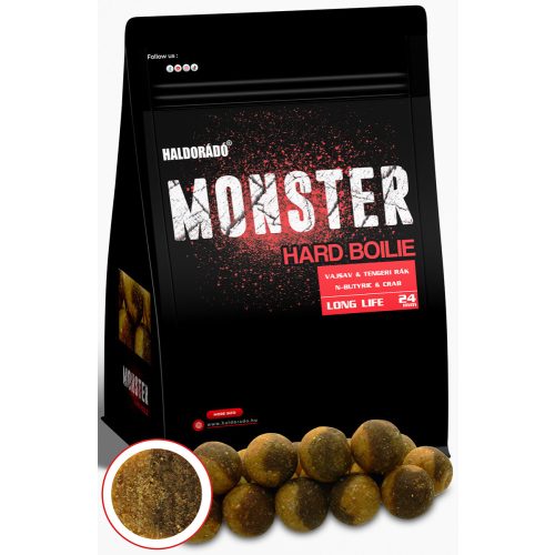 HALDORÁDÓ MONSTER Hard Boilie 24+ - Vajsav & Tengeri rák 700gr