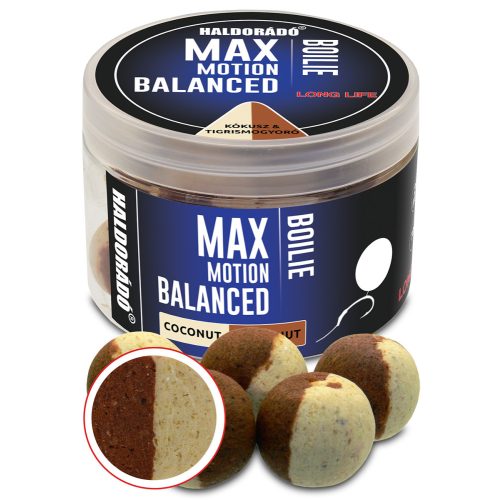 HALDORÁDÓ MAX MOTION Boilie Balanced 20 mm - Kókusz & Tigrismogyoró 70gr