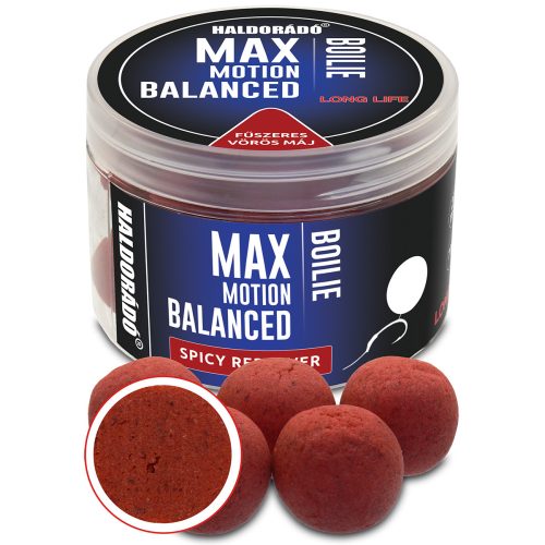 HALDORÁDÓ MAX MOTION Boilie Balanced 20 mm - Fűszeres Vörös Máj 70gr