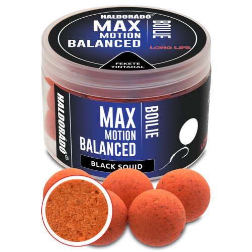 HALDORÁDÓ MAX MOTION Boilie Balanced 20 mm - Fekete Tintahal 70gr