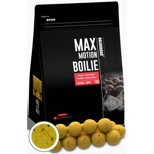 HALDORÁDÓ MAX MOTION Boilie Long Life 20 mm - Édes Ananász 800gr