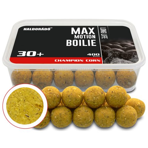 HALDORÁDÓ MAX MOTION Boilie Long Life 30+ mm - Champion Corn 400gr