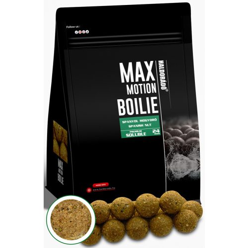 HALDORÁDÓ MAX MOTION Boilie Premium Soluble 24 mm - Spanyol Mogyoró 800gr