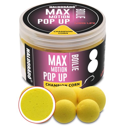 HALDORÁDÓ MAX MOTION Boilie Pop Up 16, 20 mm - Champion Corn 50gr