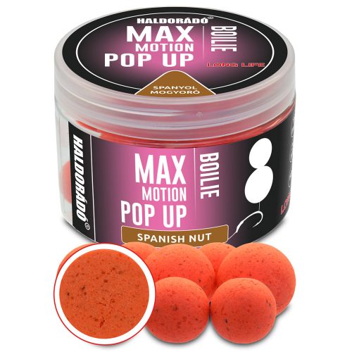 HALDORÁDÓ MAX MOTION Boilie Pop Up 16, 20 mm - Spanyol Mogyoró 50gr