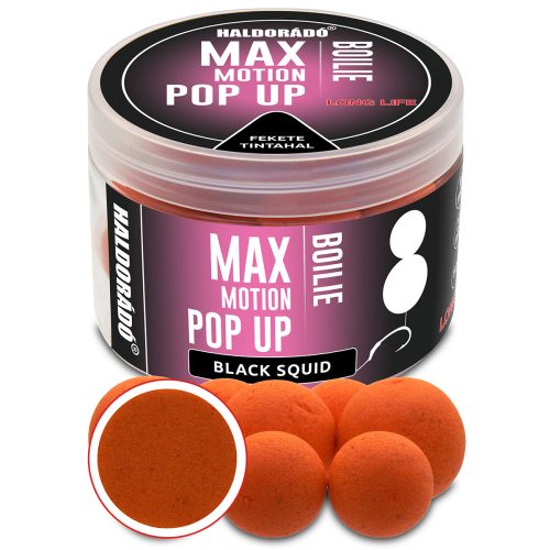 HALDORÁDÓ MAX MOTION Boilie Pop Up 16, 20 mm - Fekete Tintahal 50gr