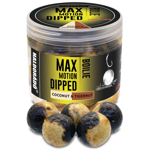 HALDORÁDÓ MAX MOTION Boilie Dipped 20 mm - Kókusz & Tigrismogyoró 80gr