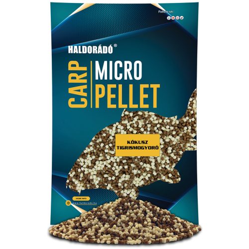 HALDORÁDÓ Carp Micro Pellet - Kókusz - Tigrismogyoró 600gr