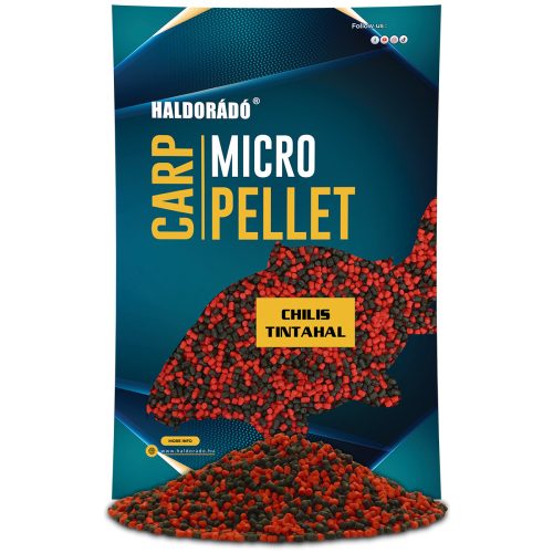 HALDORÁDÓ Carp Micro Pellet - Chilis Tintahal 600gr